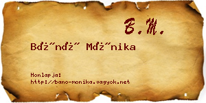 Bánó Mónika névjegykártya