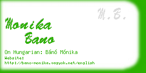 monika bano business card
