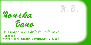 monika bano business card